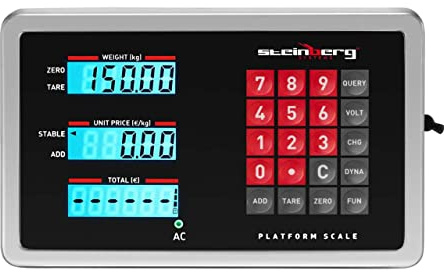 Steinberg Systems Plattformwaage kabellos 0,2 - 150 kg Wiegefläche 40 x 50 cm Industriewaage Systemwaage