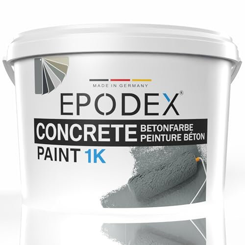 EPODEX 1K PEINTURE BÉTON | Peinture sol & Peinture mural | très couvrant, résistant aux UV et à l’abrasion | Usage intérieur et extérieur sans contact permanent avec de l’eau | 3.3kg (23m²)