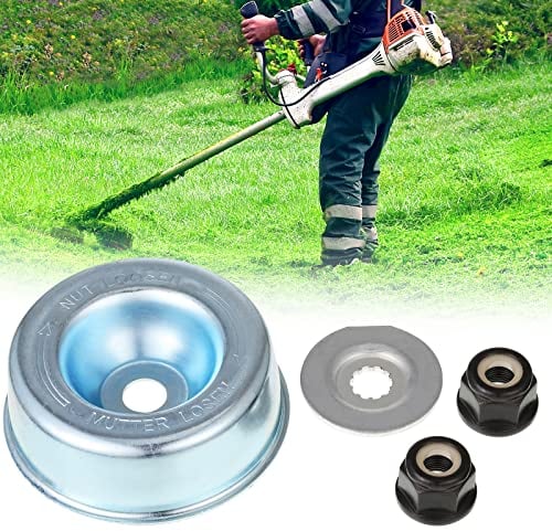 Vokmon 4 Set Strimmer Testa del Tosaerba, Dado Kit di Fissaggio Testa del Tosaerba Sostituzione Set per del Dado Dell'adattatore della Lama per Tagliaerba della Kit Fissaggio Lama Decespugliatore