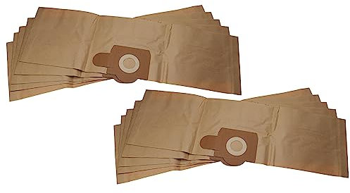 vhbw 10x Sacs compatible avec Bosch PAS 12-27 F, PAS 12-27, PAS 11-21 aspirateur - 30cm x 30cm marron