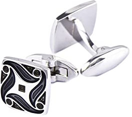 Homxi Bouton de Manchettes Homme,Bouton de Manchettes Carré Boutons Manchette Gris Noir Cuivre Homme Bouton de Manchette