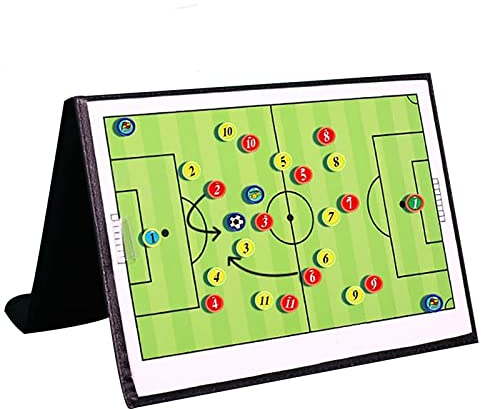 REALN 12,5 '' X 9,4 '' Fußball Tactical Board, Magnetisches Taktikboard, Klappbar Fußball Klemmbrett-Set