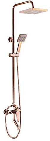 Wasserhähne, Regendusche-Sets, Badewannen- und Duscharmatur, Mischbatterie mit Wannenarmatur, Messing, Roségold, Badewannen-Duscharmatur-Set, Badewannenarmatur/Stil 1 Roségold Leicht zu montieren ( Co