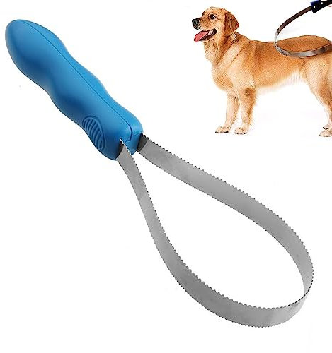 EiEiFiFi Dog Deshedding Loop Brush Dog Shedding Blade Horse Shedding Grooming Tool Double-Sided Shedding Blade for Dog and Cat