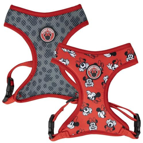 Minnie Hundegeschirr, bequem und verstellbar, Minnie Hundegeschirr, ideal für Spaziergänge und Training, Robustes und atmungsaktives Material (Minnie