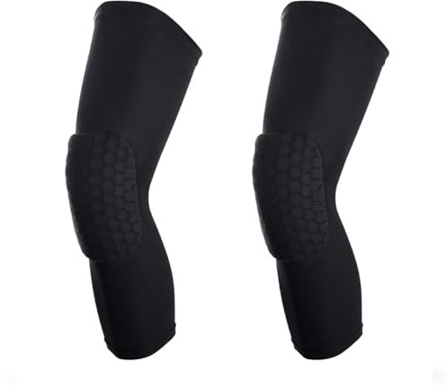 SUJAYU Basketball-Knieschützer, 2 Stück, Anti-Kollisions-Knieschützer, Kompressions-Knieschützer für Beine, Spielärmel, Wrestling-Knieschützer, Fußball-Knieschützer, Volleyball-Knieschützer