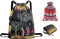 ZBHDEYG 1 mochila de viaje, 1 bolsa de almacenamiento, mochila estampada con cordón, mochila plegable de viaje, mochila deportiva, mochila portátil para mujer, multicolor
