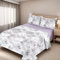 Etrexonline Juego de Sábanas 4 Piezas Cama 180 cm - Microfibra Ultra Suave Incluye 1 Bajera Ajustable 180x200+28 cm, 1 Encimera 250x270 cm, y 2 Fundas de Almohada 50x100 cm - Color Flor Lila
