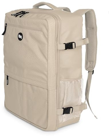 Hauptstadtkoffer blnbag M6 - Bordgepäck-Rucksack 55x40x20 cm Travel Backpack Laptop-Fach, Flugzeug Reiserucksack robust, Cabin Bag max. 44 L, Reisen, Champagner