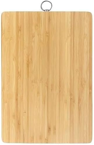 Chopping Board Wooden Cutting Board Bamboo Wood Organic Non-Slip Kitchen Blog Cutting Board Thick Chopping Panel for Carving Meat Cutting Vegetables Cheeses and Bread (34 * 24 * 1.3)