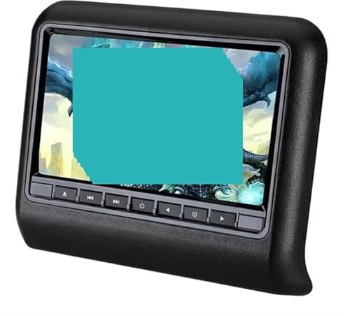 WESLNN 9 Inch Car Seat Back Headrest LCD Display Mp3/mp4 Multimedias Player Gaming FM Transmitter Remote Control DVD Player Monitor(AV*1+DVD*1 Black)