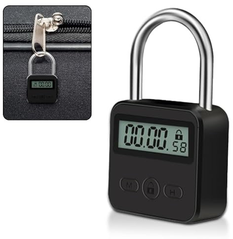 Udbrud Timing digitale, Smart Time Lock con display LCD, USB, ricaricabile, timer per 99 ore, chiusura intelligente per evitare cattive abitudini