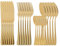 24-teiliges Besteckset, luxuriöses Edelstahl-Besteckset, Geschirr für 6 Personen mit Löffel-, Messer- und Gabel-Set, spülmaschinenfest/leicht zu reinigen/hochglanzpoliert (Gold/hochbelastbar)