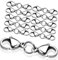 10 Stück Kettenverschluss Edelstahl Doppelöffnung Kettenverlängerung Silber Karabinerverschluss Armband Verschluss Ketten Verlängerung Halsketten Verschlüsse für DIY Schmuck