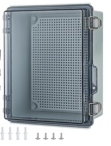 Scatola Di Giunzione Impermeabile IP65, Scatola Dei Fusibili Di Distribuzione A Parete Scatola Di Giunzione Cavi In ​​ABS Scatola Da Incasso Quadro Elettrico Trasparente Esterno-290 * 190 * 140mm