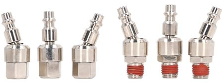 Raccords de tuyaux d'air en acier inoxydable, raccords à rotule à connexion rapide, 6 pièces pour outils pneumatiques