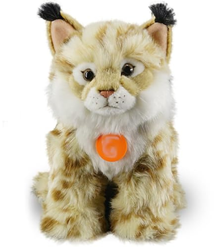 Xiyocadt Luchs Kuscheltier, 26/36cm Wildtiere Plüschtier, Plüsch-Katze -Sitzend Spielzeug Geschenk für Männer Frauen (Klein - Höhe 26cm)