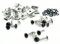 Motorrad Schrauben Mix Set Verkleidung M6 Federmuttern 6mm Edelstahl schwarz rostfrei V2A