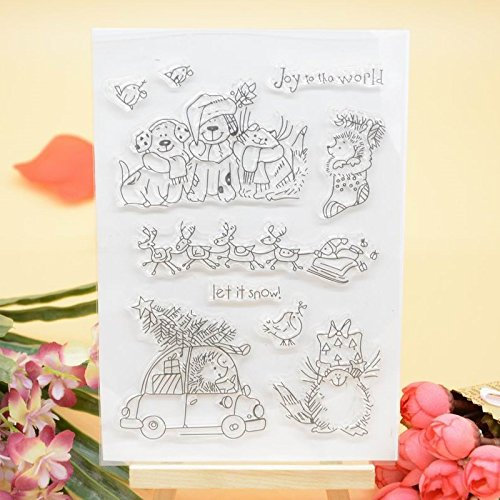 WooYangFun Stempel aus transparentem Gummi, zum Gestalten von Karten, Dekorationen oder Scrapbooks, 1 Stück