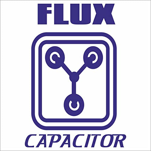 Jintora Aufkleber für Auto - Autoaufkleber - JDM - Die Cut - Flux Capacitor - 140x99 mm - JDM - Die Cut - Bus - Fenster - Heckscheibe - Laptop - LKW - Tuning - blau