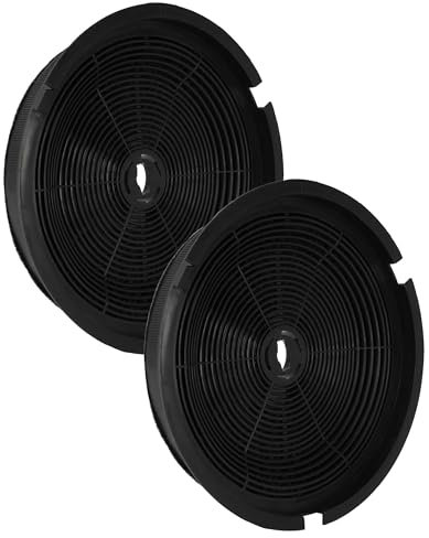vhbw 2x Filtres à charbon actif compatible avec Hotpoint Ariston SL 6P, SL 9PIX, XH 90 IX, SL 6PBK, SL 6PIX, SL 9P, SL 9PBK hotte aspirante - 19 cm