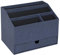 Bigso Box of Sweden Greta Schreibtisch-Organizer, Eingestanzte Papierlaminierte Faserplatte, Blau, 16 x 9.4 x 7.2 Inches