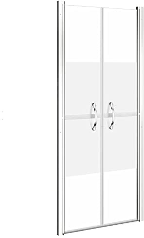 vidaXL Porte de Douche Porte de Cabine de Douche Accessoire de Salle de Bain Paroi de Douche Maison Intérieur ESG Demi-dépoli 76x190 cm
