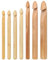 Coopay 7 Stück Großes Holz Bambus Häkelnadeln, 10mm - 25mm Groß Häkelnadel Set, Enorm Häkelnadel für Dicke Wolle oder für Stoffstreifen,Klobige Häkelnadel Ideal für Teppich Kissen und Spitze Projekte