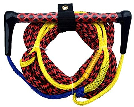 Z-LIANG 72ft 1 Abschnitt Wasser-Ski-Seil mit Floating Griff und Eva-Griff Zubehör for Slalom Wasserski Wakeboarding Wakeskating (Color : Red Black)