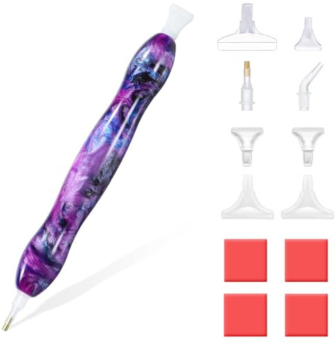 RECORDARME Diamond Painting Zubehör Stift,Ergonomisch Diamond Painting Harz Stift, DIY Diamant-Malerei Zubehör und Werkzeuge für Diamant Malerei
