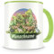 Samunshi® Kindertasse mit Namen Tasse Waldtiere Personalisierte Tasse mit Namen Kinder Kinderbecher mit Namen Kindergarten grün 300ml