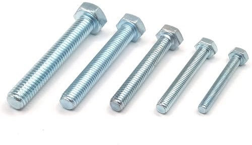 Sechskantschrauben M6, Stahl verzinkt, DIN 933, metrisches ISO-Gewinde (M6 x 100, 5 Stück)