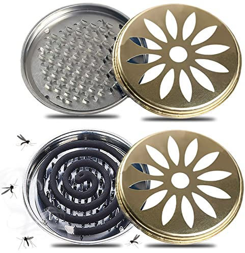 2 Pezzi Bobina di Zanzara Materiali Ecologica Riciclati.Porta Bobina Repellente per Zanzare.Portatile Porta Zampirone con Copertura.Porta Incenso Anti Zanzara per Casa Campeggio Viaggi(Colore Casuale)