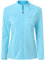 MoFiz Donna Giacca da Corsa Felpa Sportiva Leggera Manica Lunga Traspirante Top da Tuta Cerniera Integrale senza Cappuccio per Running Fitness Yoga Palestra con Tasche Blu Cielo XL