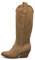 IF Fashion Stivali Cowboy Western Texani Scarpe da Donna Primaverili A Punta Camperos Camoscio Sintetico LY80-4 Tortora N.38