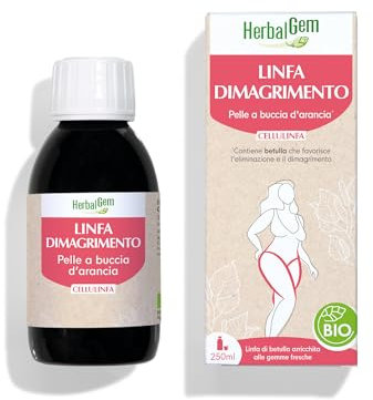 HERBALGEM - CELLULINFA Drenaggio, Detox e Linea 250 ml - Snellente Naturale con Linfa di Betulla e Gemme di Betulla, Ribes Nero, Frassino e Nocciolo - Combatte la Cellulite, Gonfiore e Ritenzione