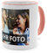 printplanet® - Tasse mit Foto Bedrucken Lassen - Fototasse Personalisieren - Kaffeebecher zum selbst gestalten - 325 ml - Farbe Rosa