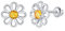 TIZU Niñas Pendientes de plata esterlina 925 post Hipoalergénico cierre de rosca con seguridad Stud Pendientes para Niños Niñas Señoras Joyería Regalos (Margarita)