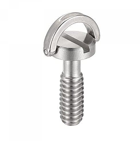 sourcing map Camera Tripod Screw - 1/4 Male Mounting Screw Adapter Slotted 0.79 Length for Camera Stand Microphone Holder of Stainless Steel