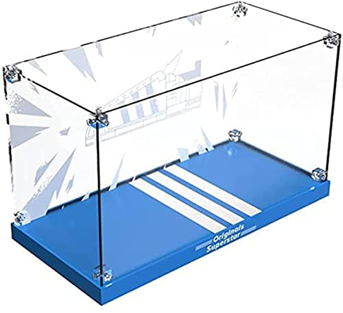 APRILA Acryl Vitrine für 10282 Originals Superstar Sportschuh, Staubdichte Vitrine Transparente Schaukasten Aufbewahrungsbox für Modelle Sammlerstücke, 35,9 x 27,3 x 16,2(Nur Vitrine)