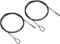 PATIKIL 3.3Ft Safety Cable Lock, 2 Pack Stainless Steel 2mm Dia Security Wire Rope with Double Loop for Stage Lighting Luggage Lock Black