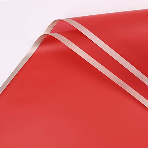 XIZHI 20 Blatt 58 cm Blumenstrauß Verpackungspapier, Blumenladen Verpackungspapier für Blumen Florist Bouquet Verpackung zum Einwickeln frischer Blumen, Geschenkboxverpackung (Rot & Phnom Penh)