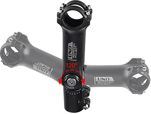 BESNIN Verstellbarer Fahrradvorbau 0-120 Grad für 31,8 mm 90mm/110mm Vorbau, Verstellbarer MTB Vorbau Mountainbike Lenkervorbau für Fahrrad, Rennrad, MTB, BMX, Radsport (B Style 110 mm)