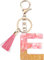 Rohans Rosa und Gold Harz Alphabet Initiale Schlüsselanhänger Tasche Charm Schlüsselanhänger mit Karabinerverschluss, e, One size