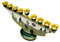 Gralara 9-Armiger Menorah-Kerzenhalter Chanukka-Deko-Kerzenleuchter Kandelaber für Standard-Chanukka-Kerzen