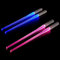 POFET 2 Paia di Bacchette con Spada Laser Bacchette Luminose a LED per Cena in Cucina - Blu + Rosa