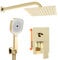 Rea ORIX GOLD BOX INCASSO Set Doccia Sistema Doccia in Ottone per Bagno (Oro)