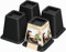OXENDURE Lot de 4 rehausseurs polyvalents pour meubles de lit et meubles de 15,2 cm – Robuste, supporte 136 kg par rehausseur, noir