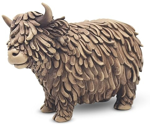 Lesser & Pavey Hughie Highland Cow Ornamente als Geschenk, schöne Hochlandkuh, Geschenke für Zuhause und Büro, aus der Leonardo-Kollektion, Tierornament-Serie LP72934