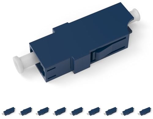 nexinex Glasfaserkabel Adapter | Kupplung LC auf LC Simplex (10 Stück) | Verbinder für LWL Patchkabel | Buchse/weiblich